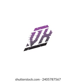 VX initial esport logo inspiration ideas for gaming team, youtube, twitch