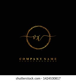 VX Initial luxury handwriting logo vector