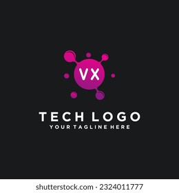VX initials bubble logo template vector illustration stock image