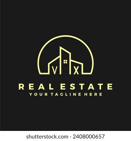 VX initials homes modern building company logo vector.eps