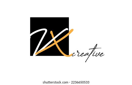 Letras VX diseño creativo del logotipo del tipo de letra moderno