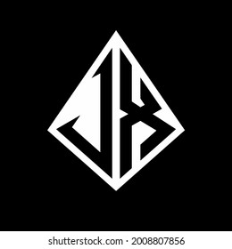 VX logo letters monogram with prisma shape design template vector icon modern