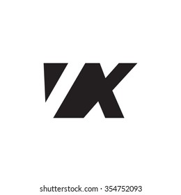 VX negative space letter logo