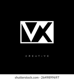 VX Negative Space Monogram – Minimalist Black and White Letter mark Logo for Creative Branding, Fashion Identity and Modern Design Concepts
