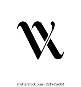 VX text design - abstract vector logo design - letter mark logo design