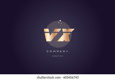 vx v x  gold yellow golden metal metallic bold luxury product modern creative gradient alphabet company logo design vector icon template