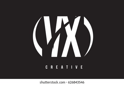 VX V X White Letter Logo Design with White Background Vector Illustration Template.