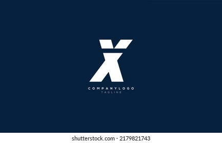 VX XV Abstract initial monogram letter alphabet logo design