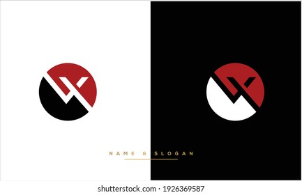 Logotipo de las letras abstractas VX ,XV Monograma