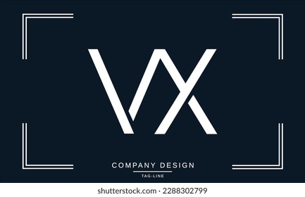VX, XV, Abstract Letters Logo Monogram