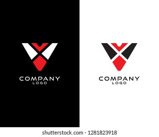 vx, xv Letters Logo Design. Simple and Creative Letter Concept Illustration vector