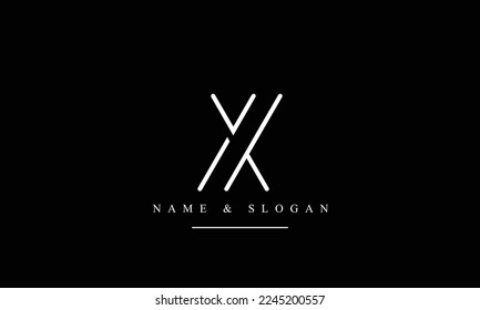VX, XV, V, X abstract letters logo monogram