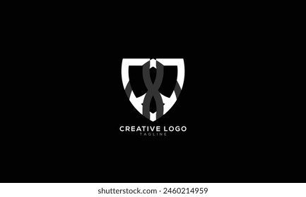 VX XV VM MV Abstract initial monogram letter alphabet logo design