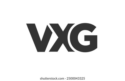 VXG logo design template with strong and modern bold text. Initial based vector logotype featuring simple and minimal typography. Trendy company identity ideal for businesses brand presence.