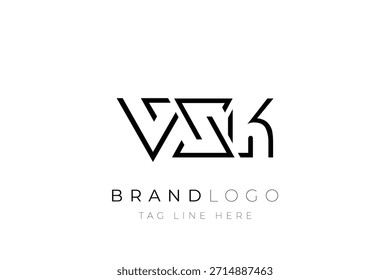 VXK abstract letter logo design. Modern Business Logo Design With Abstract Typography and Contemporary Style
