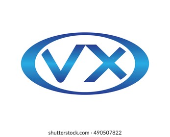 VX-letter abbreviations blue oval logo