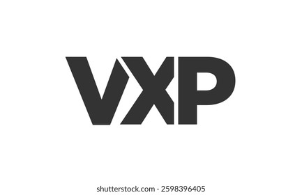 VXP logo design template with strong and modern bold text. Initial based vector logotype featuring simple and minimal typography. Trendy company identity ideal for businesses brand presence.