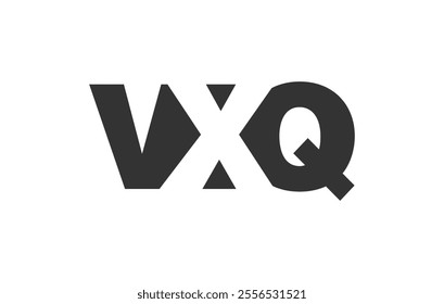 VXQ logo design. Initial letter V X Q bold font style for tech startups, consulting, corporate branding. Creative company name, headlines typography identity, trendy logotype. Vector illustration.