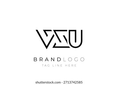 VXU abstract letter logo design. Modern Business Logo Design With Abstract Typography and Contemporary Style