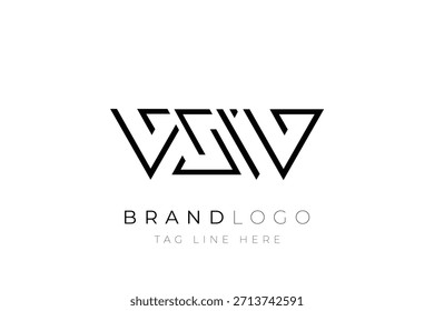 Diseño de logotipo de carta abstracta VXW. Diseño moderno del logotipo del negocio con tipografía Abstractas y estilo contemporáneo