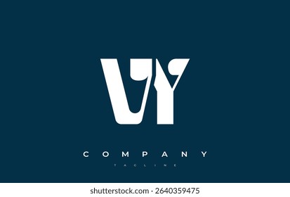 VY Abstract Geometric Logo Design. Modern and elegant logo design with simplistic typography elements, showcasing branding excellence.