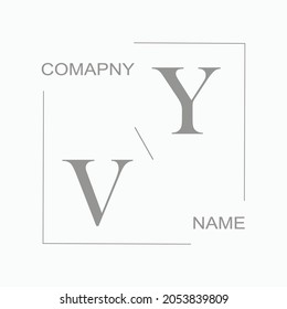 VY Beauty vector initial logo wedding signature illustration