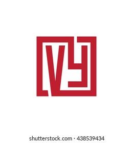 VY initial letters looping linked square logo red