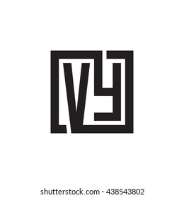 VY initial letters looping linked square monogram logo