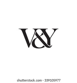V&Y Initial logo. Ampersand monogram logo