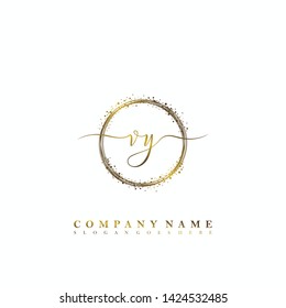 VY Initial luxury handwriting logo vector