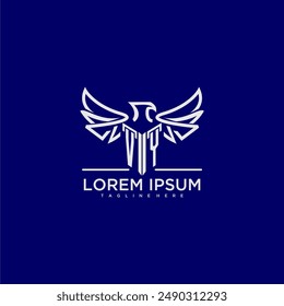 VY initial monogram for business logo with eagle image