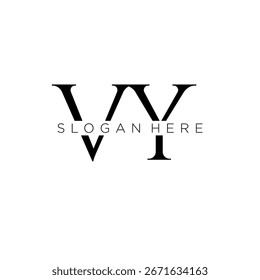 VY initial monogram logo with bussines style dsign