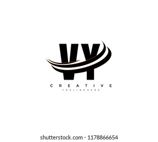 VY Letter Creative Modern Monogram Elegant Three Swoosh Logo