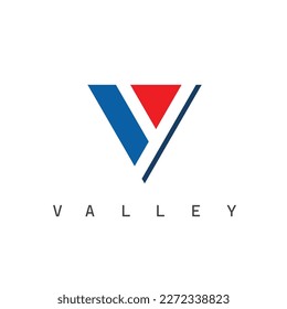 VY or A letter triangle icon vector concept design template web
