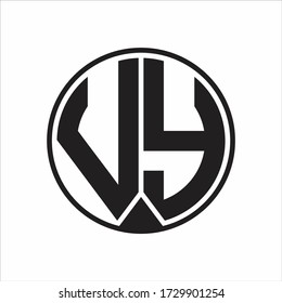 VY Logo-Monogrammkreis mit Farbband auf weißem Hintergrund
