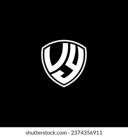 VY logo monogram emblem style with shield shape design template ideas