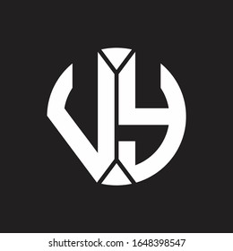 VY Logo monogram with piece circle ribbon style