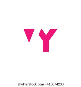 VY Logo. Vector Graphic Branding Letter Element. White Background