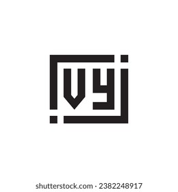 VY minimalist geometric symbol logo in high quality professional design that will print well across any print media
