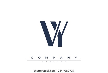 VY Modern Initials Logo Design. Branding logo with stylized initials showcasing bold design and modern aesthetic. Ideal for professional business branding or creative projects focusing on minimalistic
