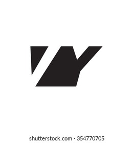 VY negative space letter logo