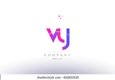 vy v y  pink purple modern creative gradient alphabet company logo design vector icon template
