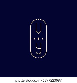 VY wedding lie monogram with high quality professional design that will print well across any print media