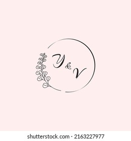 Cartas con logotipo de boda VY en un diseño profesional de alta calidad que se imprimirán en cualquier medio impreso