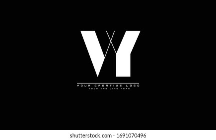 VY YV abstract vector logo monogram template