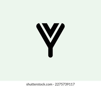 VY YV Logo design vector template