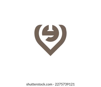 VY YV Logo design vector template