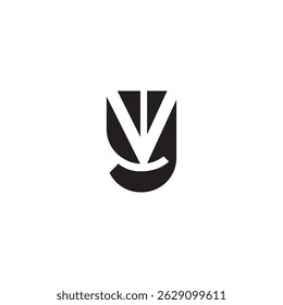 Logotipo do monograma VY ou YV, logótipo da letra VY; 
