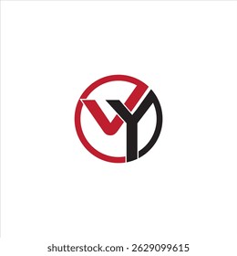 VY or YV monogram logo, VY letter logo, 