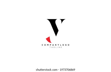VY YV V AND Y Abstract initial monogram letter alphabet logo design